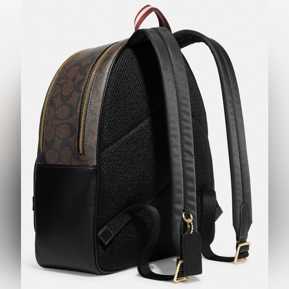 New 🎀 Coach Court Men Backpack In Signature Canvas With Ski Patches - Picture 4 of 4